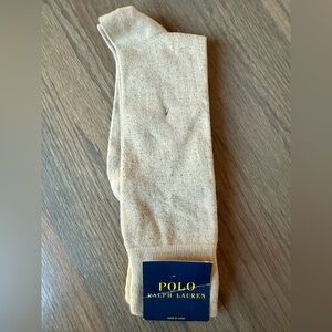 POLO Ralph Lauren Tan/Brown Speckled Men’s Dress Socks.